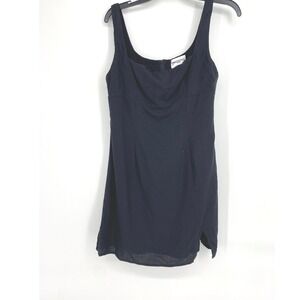 Princess Polly Mini Dress Black Sleeveless Square Neck Linen Blend US‎ 6